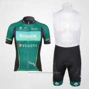 2012 Maillot Cyclisme Europcar Vert Manches Courtes et Cuissard