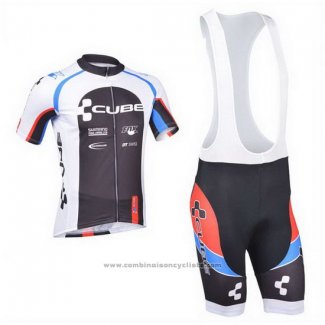 2013 Maillot Cyclisme Cube Noir et Blanc Manches Courtes et Cuissard