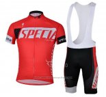 2013 Maillot Cyclisme Specialized Rouge et Noir Manches Courtes et Cuissard