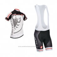 2014 Maillot Cyclisme Castelli Noir et Gris Manches Courtes et Cuissard