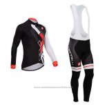 2014 Maillot Cyclisme Castelli Rouge et Noir Manches Longues et Cuissard