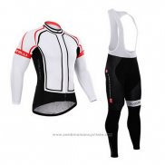 2015 Maillot Cyclisme Castelli Blanc Manches Longues et Cuissard