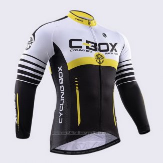 2015 Maillot Cyclisme Fox Cyclingbox Noir et Blanc Manches Longues et Cuissard