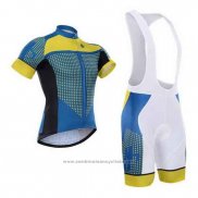 2015 Maillot Cyclisme Hincapie Bleu et Jaune Manches Courtes et Cuissard