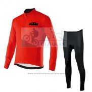 2015 Maillot Cyclisme Ktm Rouge Manches Longues et Cuissard