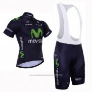 2015 Maillot Cyclisme Movistar Noir Manches Courtes et Cuissard