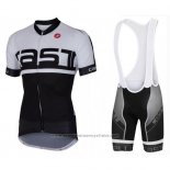 2016 Maillot Cyclisme Castelli Blanc Noir Manches Courtes et Cuissard