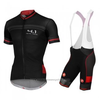 2016 Maillot Cyclisme Castelli Noir Manches Courtes et Cuissard