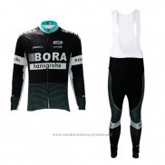 2017 Maillot Cyclisme Bora Noir Manches Longues et Cuissard