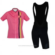 2017 Maillot Cyclisme Femme Biemme Rose. Manches Courtes et Cuissard