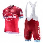 2017 Maillot Cyclisme Katusha Alpecin Rouge Manches Courtes et Cuissard