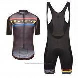 2017 Maillot Cyclisme Look Aero Carrera Noir et Jaune Manches Courtes et Cuissard