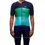 2017 Maillot Cyclisme Maap Sector Pro Vert et Bleu Manches Courtes et Cuissard