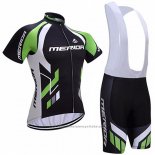 2017 Maillot Cyclisme Merida Noir et Vert Manches Courtes et Cuissard