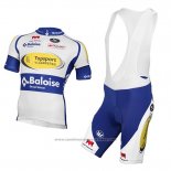 2017 Maillot Cyclisme Sport Vlaanderen Baloise Blanc et Jaune Manches Courtes et Cuissard