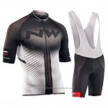 2018 Maillot Cyclisme Northwave Noir et Blanc Manches Courtes et Cuissard