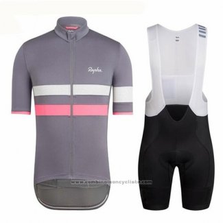 2018 Maillot Cyclisme Ralph Gris et Rouge Manches Courtes et Cuissard