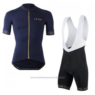 2019 Maillot Cyclisme Lecol Bleu Manches Courtes et Cuissard