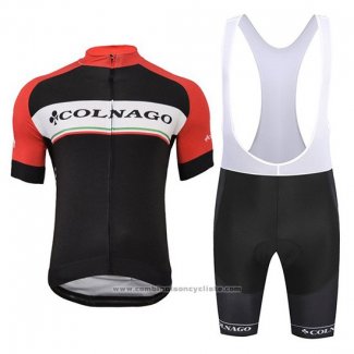 2019 Maillot Cyclisme Colnago Blanc Noir Rouge Manches Courtes et Cuissard