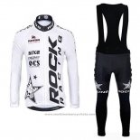 2019 Maillot Cyclisme Rock Racing SIDI Blanc Noir Manches Longues et Cuissard