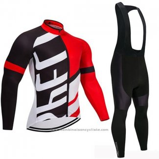 2019 Maillot Cyclisme Specialized Noir Rouge Manches Longues et Cuissard