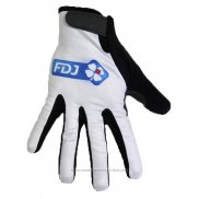 2020 FDJ Gants Doigts Longs Cyclisme Blanc Noir