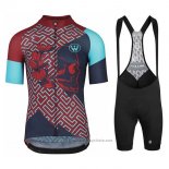 2020 Maillot Cyclisme Assos Fastlane Wyndymilla Rouge Bleu Manches Courtes et Cuissard