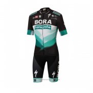 2020 Maillot Cyclisme Bora-hansgrone Noir Vert Manches Courtes et Cuissard