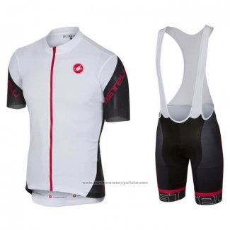 2020 Maillot Cyclisme Castelli Noir Blanc Rouge Manches Courtes et Cuissard