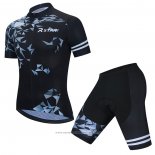 2021 Maillot Cyclisme R Star Noir Manches Courtes et Cuissard