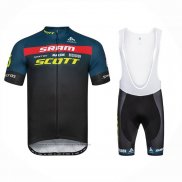 2023 Maillot Cyclisme Scott Sram Noir Manches Courtes et Cuissard