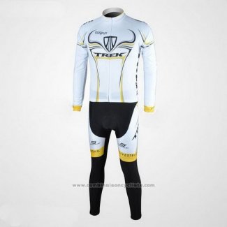 2009 Maillot Cyclisme Trek Noir et Blanc Manches Longues et Cuissard