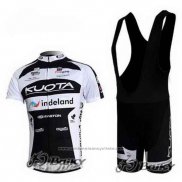 2010 Maillot Cyclisme Kuota Noir et Blanc Manches Courtes et Cuissard