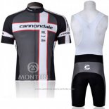 2011 Maillot Cyclisme Cannondale Gris Manches Courtes et Cuissard