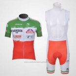 2011 Maillot Cyclisme Giordana Rouge et Vert Manches Courtes et Cuissard