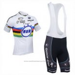 2013 Maillot Cyclisme UCI Monde Champion Lider Quick Step Manches Courtes et Cuissard