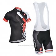 2014 Maillot Cyclisme Castelli Noir Manches Courtes et Cuissard