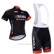 2015 Maillot Cyclisme Bora Noir Manches Courtes et Cuissard