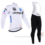 2016 Maillot Cyclisme Giro d'Italia Blanc et Bleu Manches Longues et Cuissard