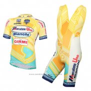 2016 Maillot Cyclisme Mercatone Uno Jaune Manches Courtes et Cuissard