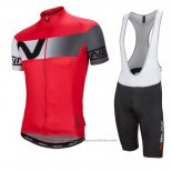 2016 Maillot Cyclisme Nalini Gris et Rouge Manches Courtes et Cuissard