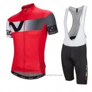 2016 Maillot Cyclisme Nalini Gris et Rouge Manches Courtes et Cuissard