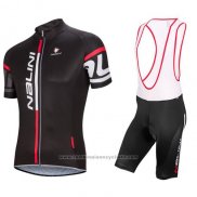 2016 Maillot Cyclisme Nalini Noir et Rouge Manches Courtes et Cuissard