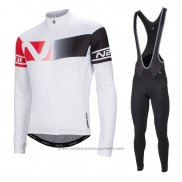 2016 Maillot Cyclisme Nalini Rouge et Blanc Manches Longues et Cuissard