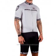 2016 Maillot Cyclisme Rock Racing Argent Manches Courtes et Cuissard