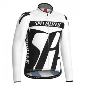 2016 Maillot Cyclisme Specialized Noir et Blanc Manches Longues et Cuissard