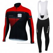 2016 Maillot Cyclisme Sportful Rouge Manches Longues et Cuissard