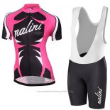 2017 Maillot Cyclisme Femme Nalini Verona Rouge et Noir Manches Courtes et Cuissard