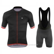 2017 Maillot Cyclisme Giordana Silver Line Noir Manches Courtes et Cuissard