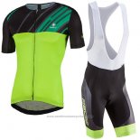 2017 Maillot Cyclisme Nalini Roma Noir et Vert Manches Courtes et Cuissard